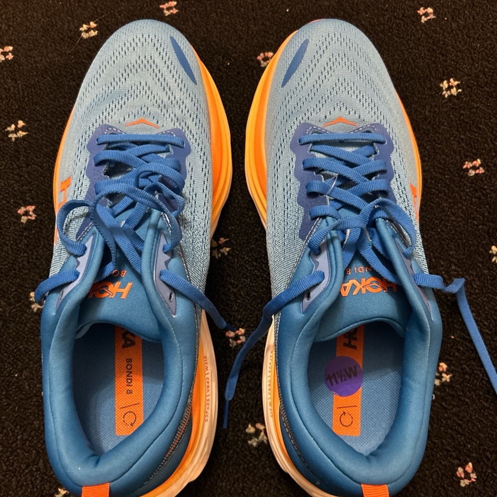 Hoka Vibrant Blue and Orange Sneakers - Picture 4 of 4